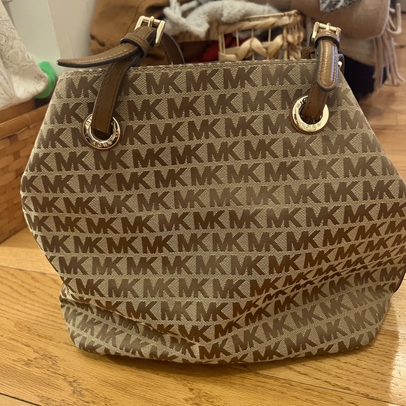 Michael Kors Handbags - Michael Kors Satchel - Brown and Gold